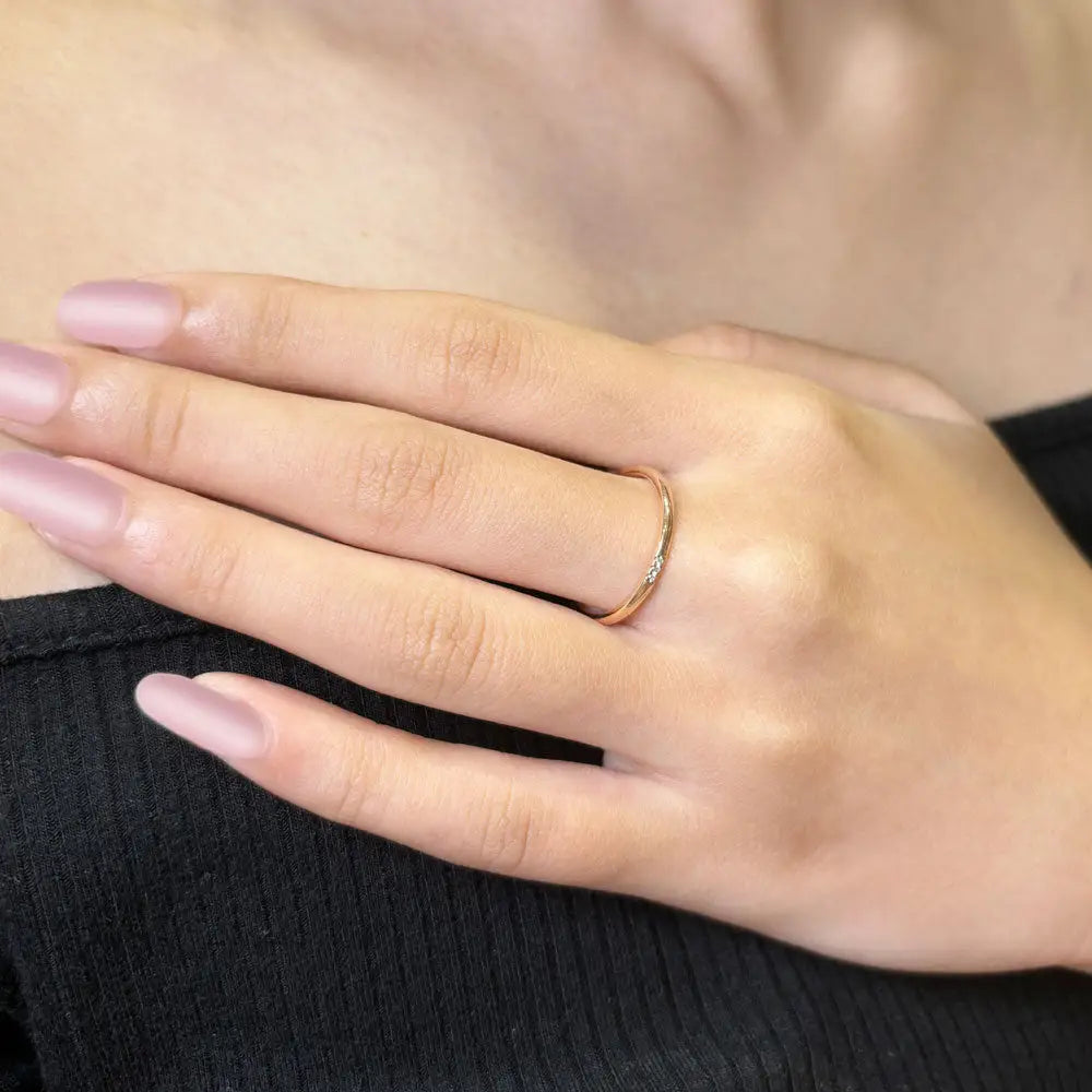 Amy Ring in 14K Gold - LeCaine Gems