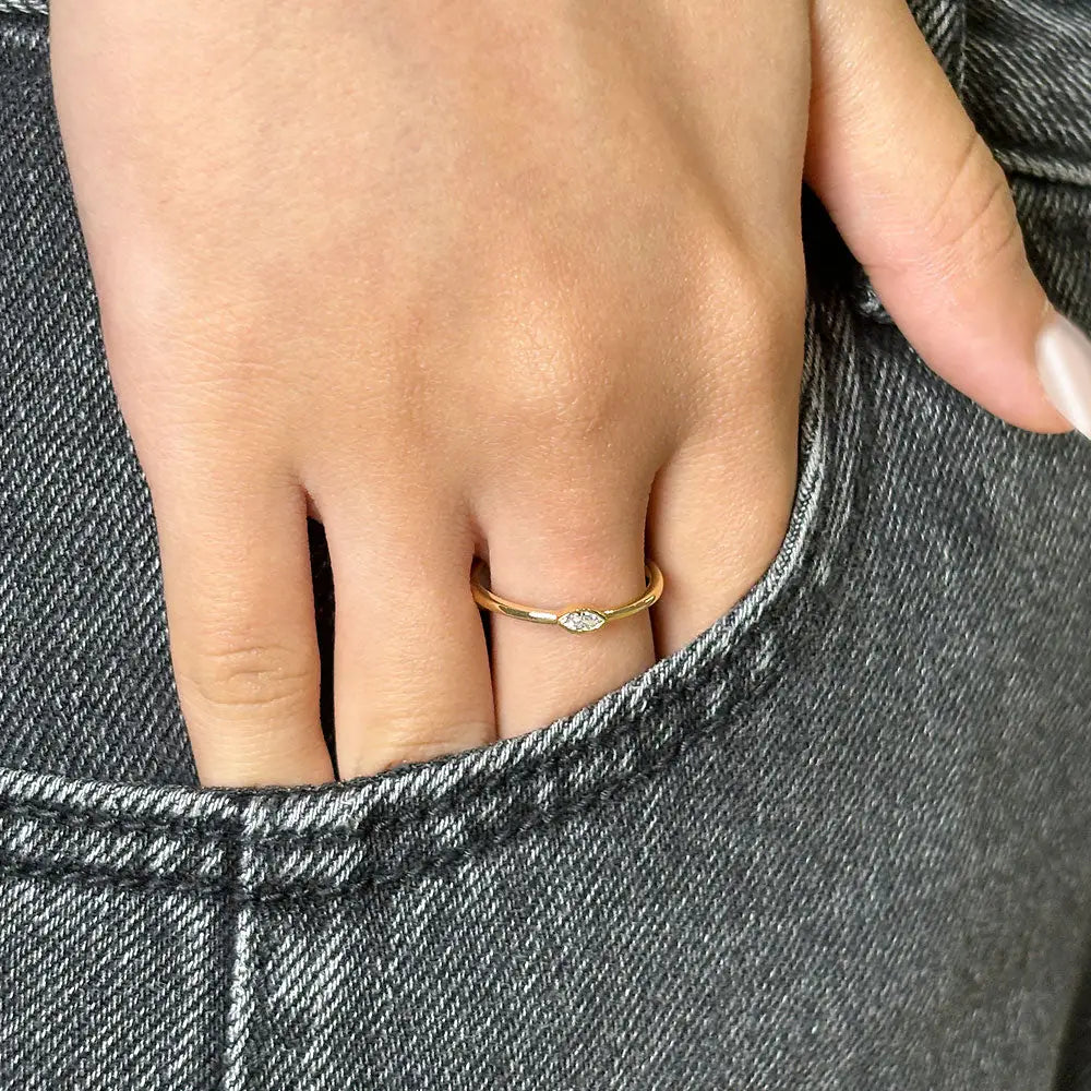 Anna Ring in 14K Gold - LeCaine Gems