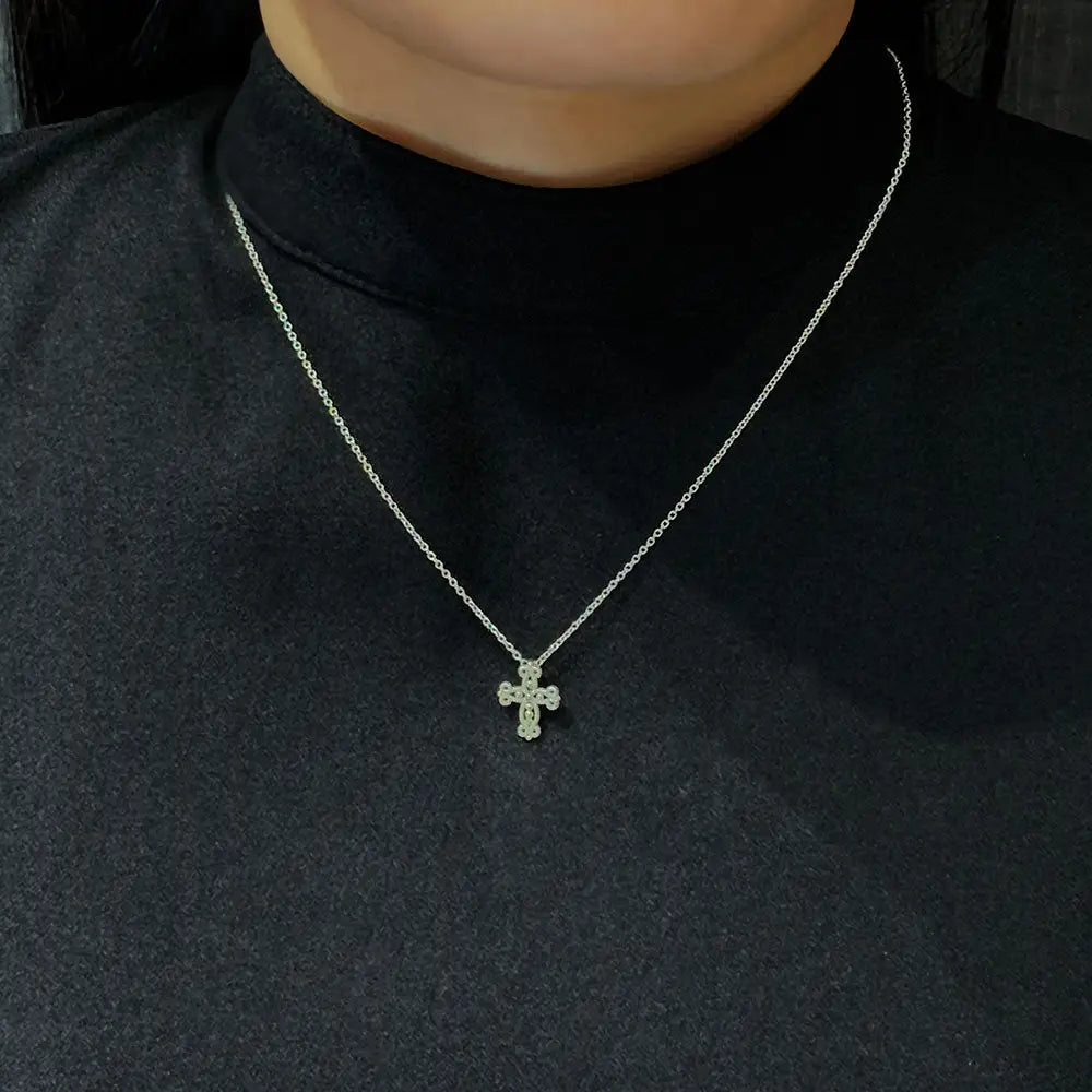 CROCI GIUBILEO 2025 Sterling Silver Cross Necklace (G7) - LeCaine Gems