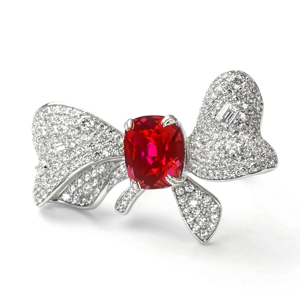 Ruby Ribbon Ring RR-09 | Jewelry Rental - LeCaine Gems
