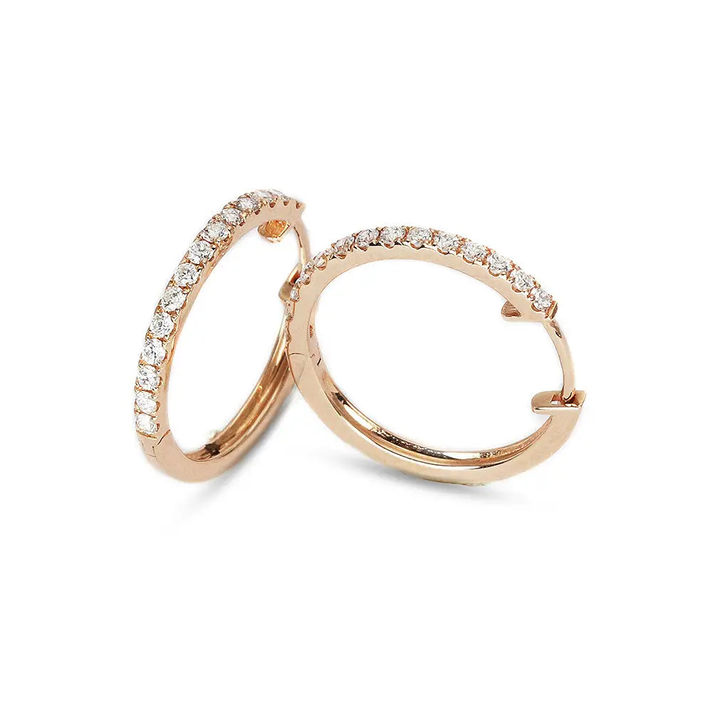 Lilith Lab Grown Diamond Hoop Earrings -LeCaine Gems