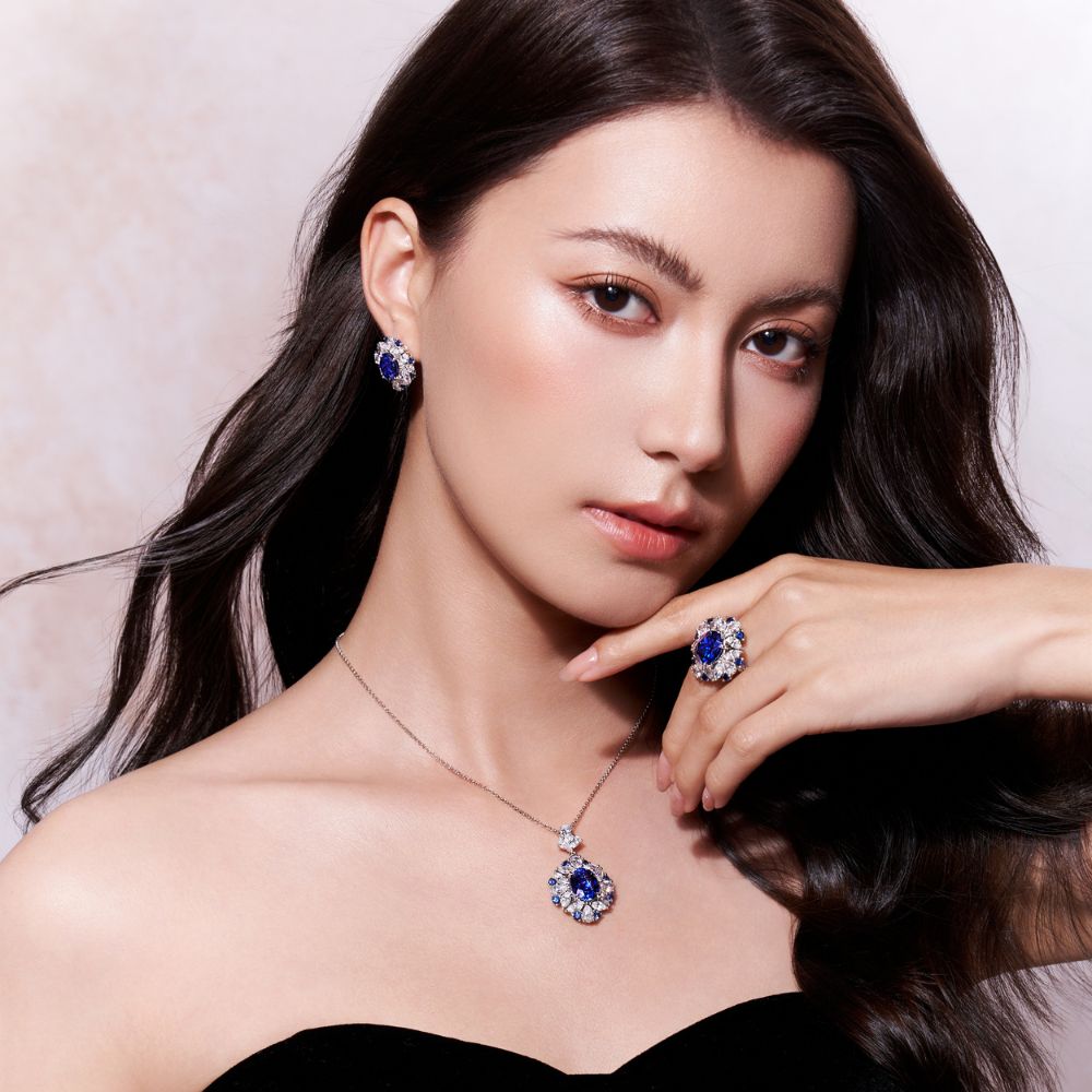 Royal Blue Sapphire Ring / Earrings / Necklace / Bracelet | Jewelry Rental